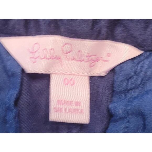 Lilly Pulitzer Adie Shorts – Navy Velvet w/ Gold Pineapples – Sz 00 - Picture 5 of 11